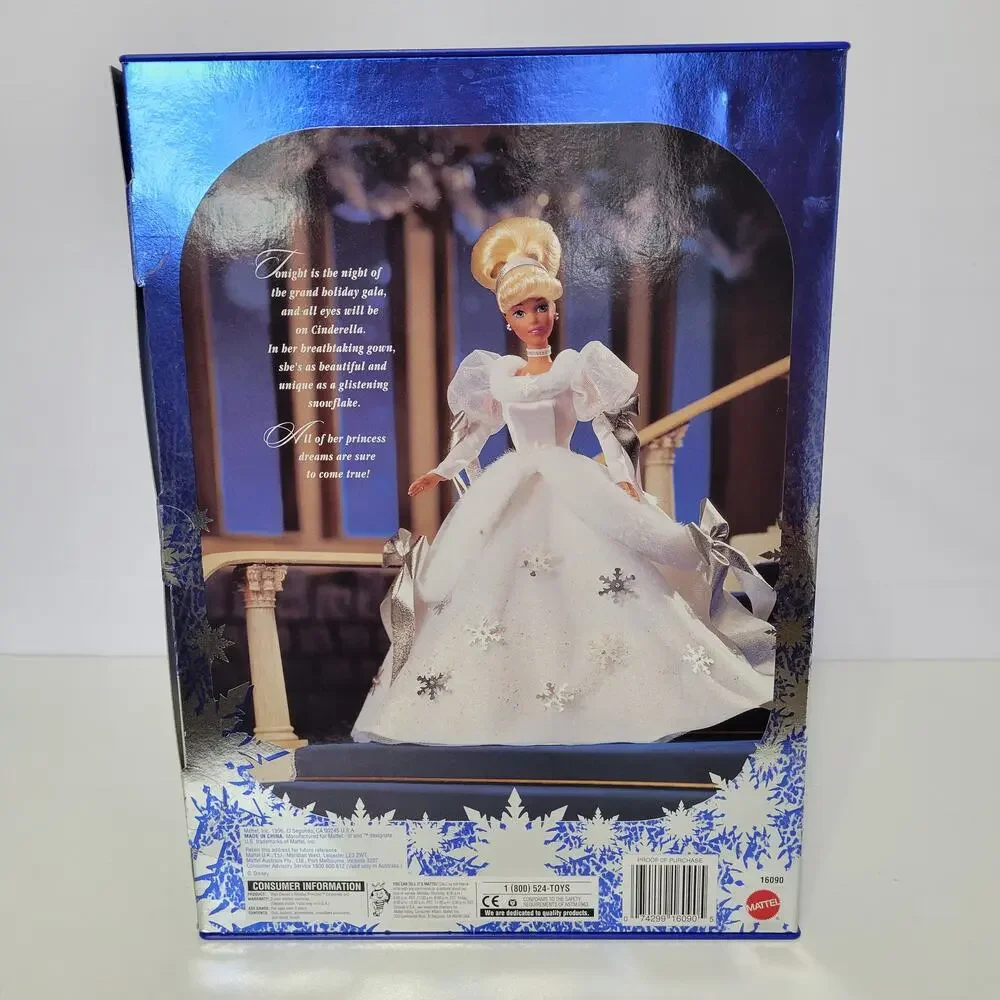 Mattel Holiday Princess Barbie Walt Disney Cinderella Doll, 1996, New in Box